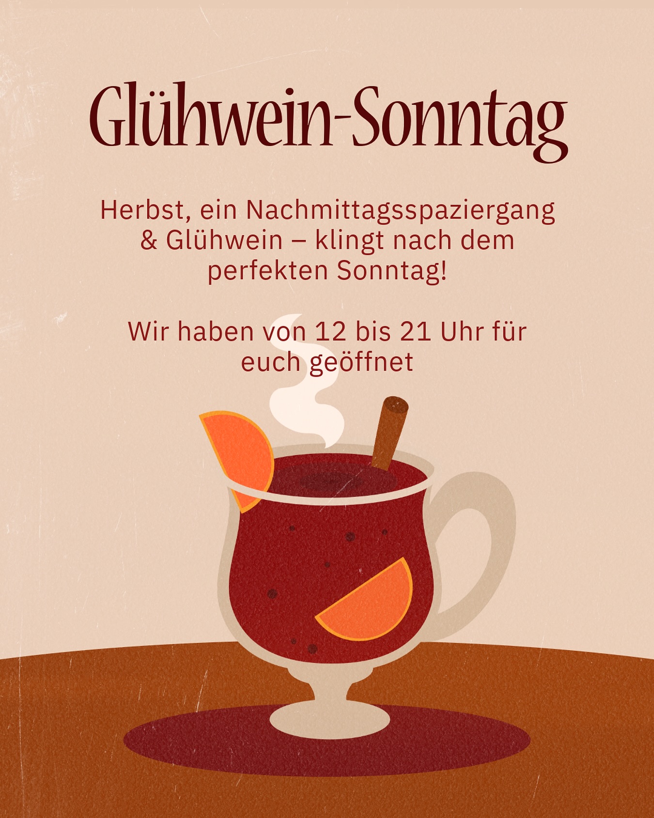 Am Sonntag haben wir den ganzen Tag für euch geöffnet!🍂
Kommt bei einem herbstlichen Nachmittagsspaziergang bei uns vorbei und genießt den ersten Glühwein des Jahres ✨
Wir freuen uns auf euch! 🧡
#knittlingen #enzkreis #faustgeburtshaus #welovefaust#gasthausfaust #dasfaust#gasthaus #appartements #dasfaustknittlingen #faustappartements#food #catering #foodlover
